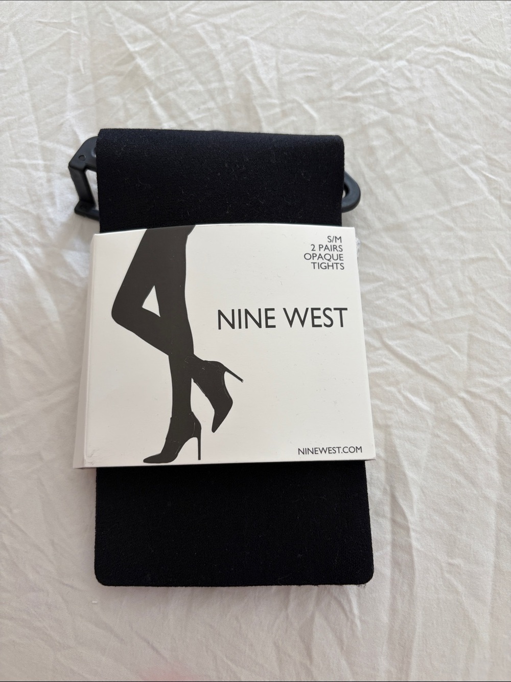 Nine West Black Opaque Tights - 1 pair